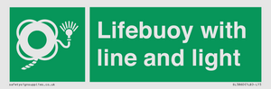 Lifebuoy with line and light